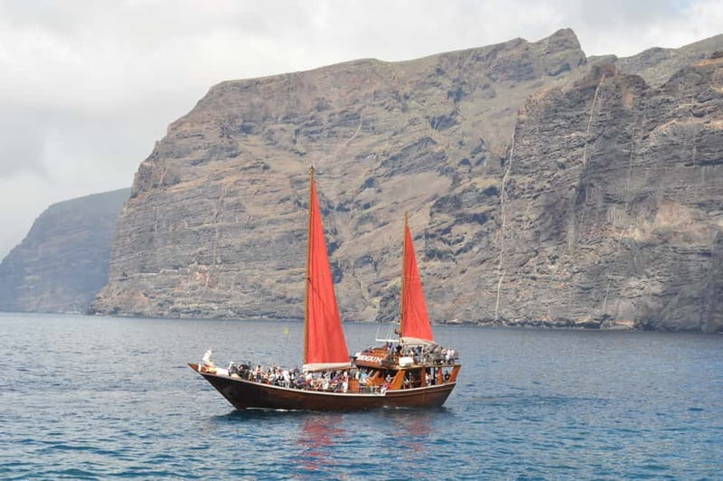 Adeje: Whale Watching Tour to Los Gigantes with lunch & swim - Los Gigantes from the water