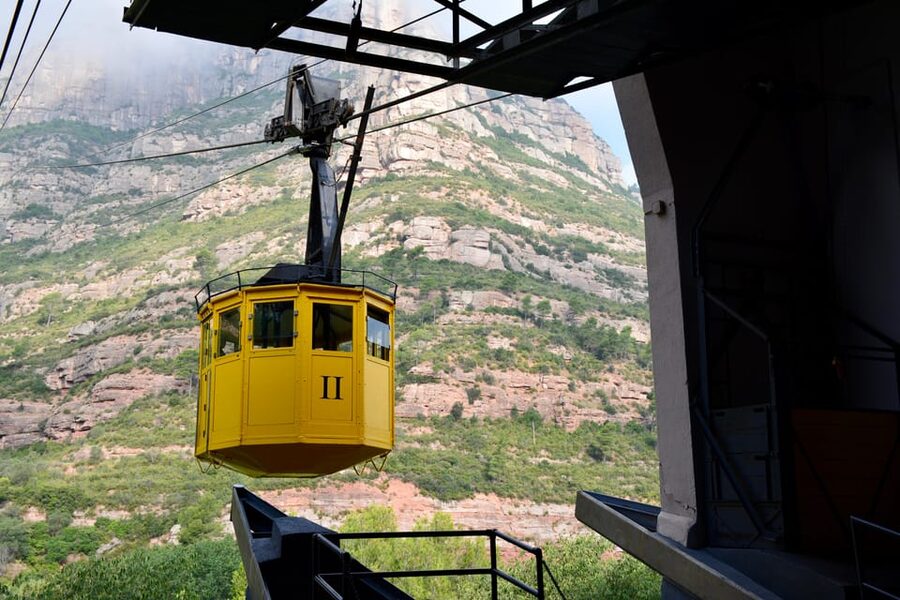 Aeri de Montserrat Cable Car Ticket - Arriving at Santa María de Montserrat