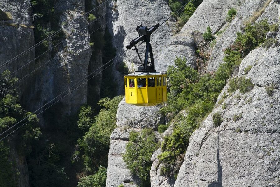 Aeri de Montserrat Cable Car Ticket - The five-minute ascent from Aeri station