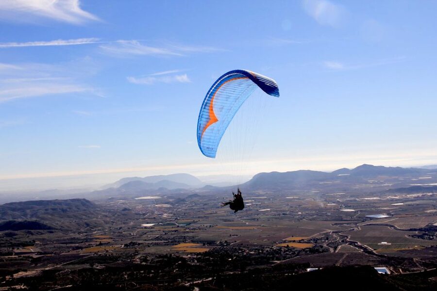 Alicante and Santa Pola: Tandem Paragliding Flight - Meeting in Agost and reaching the launch site
