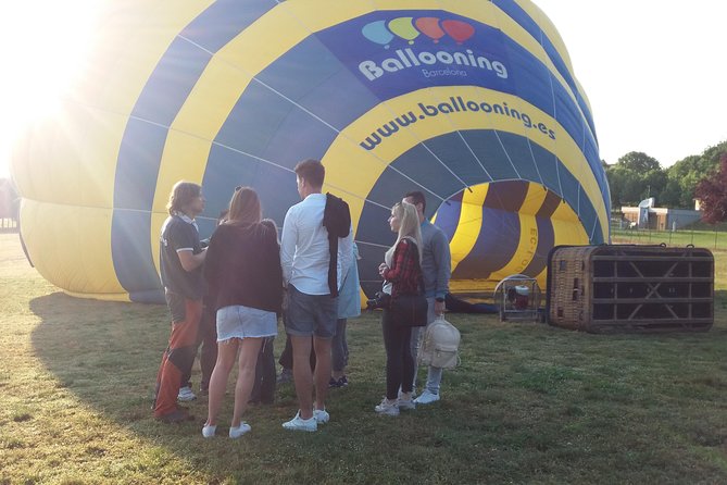 Balloon Ride over Catalonia with optional Pick-up from Barcelona - Landing, packing, and the cava toast