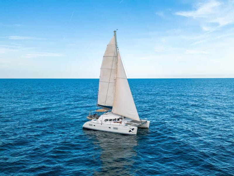 Barcelona: Catamaran Cruise w/ Sailing, Wine, & Tapa - The opening sail from Port Vell