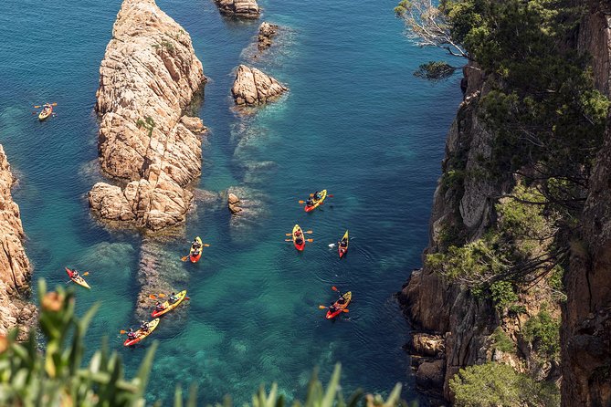 Barcelona Costa Brava Kayak, Snorkel & Cliff Jump Day Tour - Getting ready at San Pol Beach