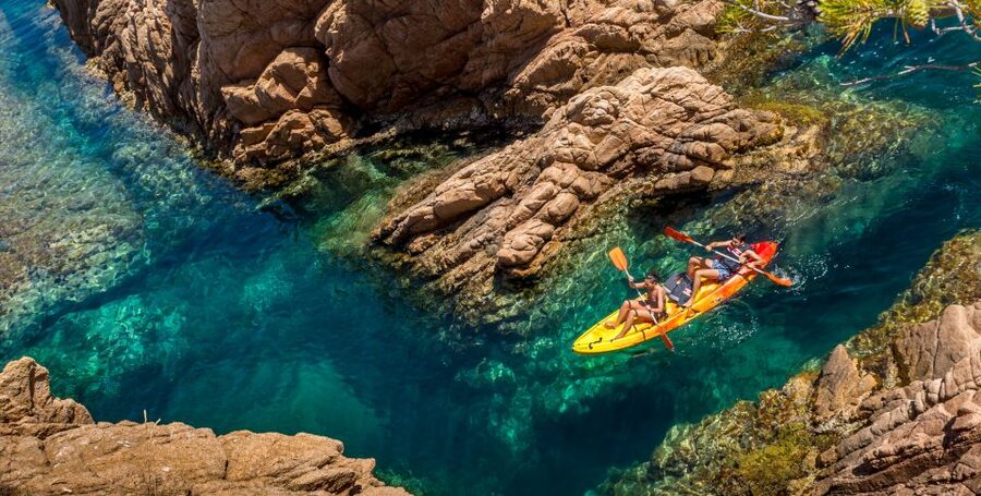 Barcelona: Costa Brava Kayak, Snorkel & Cliff Jump & Lunch - Three hours among caves, coves, and marine life