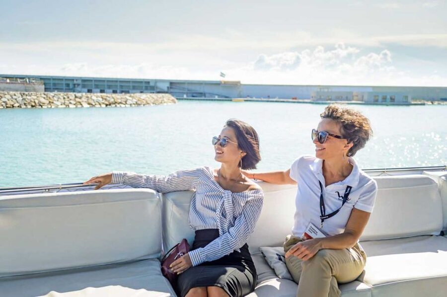Barcelona: E-Bike Tour with Montjuic Cable Car & Boat Ride - Starting in El Raval and riding Paral·lel Avenue