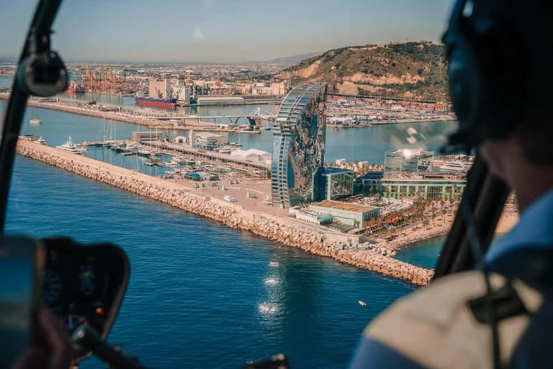 Barcelona: Helicopter Flight, Boat Ride, and Walking Tour - Port Vell by boat before the flight