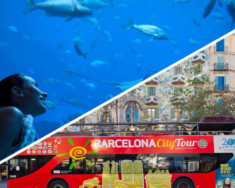 Barcelona: Hop-On Hop-Off Bus & Aquarium Tour - The orange West route, from the port to Montjuïc and Camp Nou
