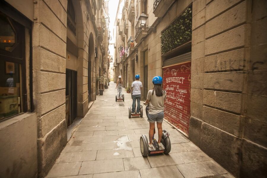 Barcelona: Old Port and Gothic Quarter Guided Segway Tour - Starting on Carrer del Correu Vell