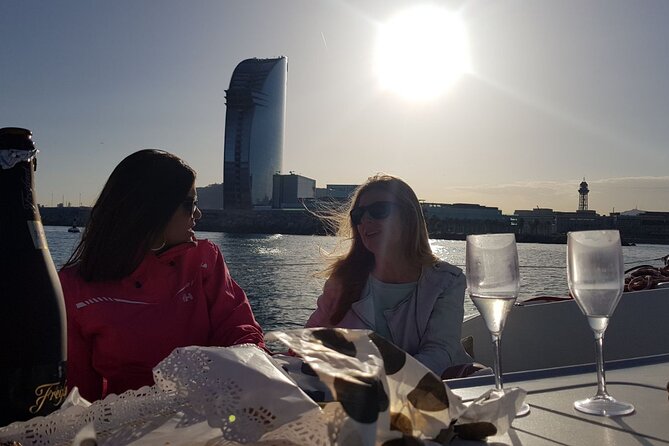 Barcelona Small Group Sailing with Snacks and Cava - Swimming beside the boat