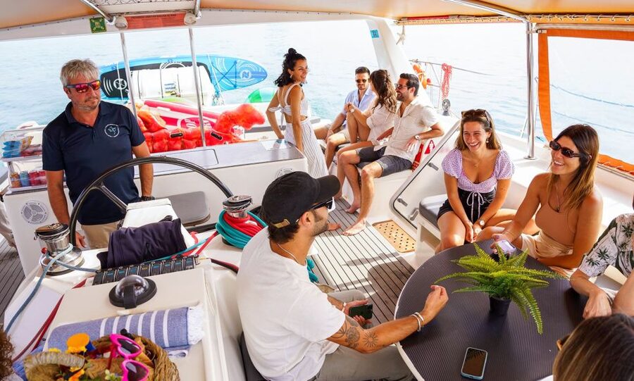 Barcelona: Sunset or Day Catamaran Cruise with Tapa & Drink - Sunset sailing: Barcelona from the sea