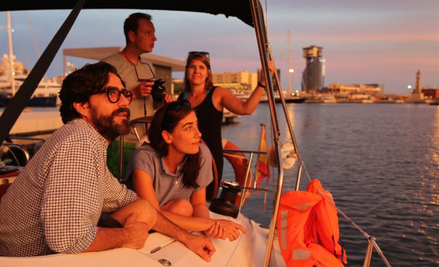 Barcelona: Unique Sunset Sailing Tour with Tapas & Open Bar - Steering, Sitting, and Finding Your Place