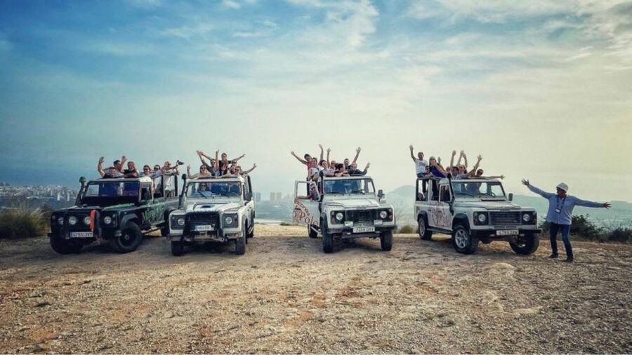 Benidorm: Guided Jeep Trip to Guadalest and Algar Falls - Leaving Benidorm by open-top Jeep