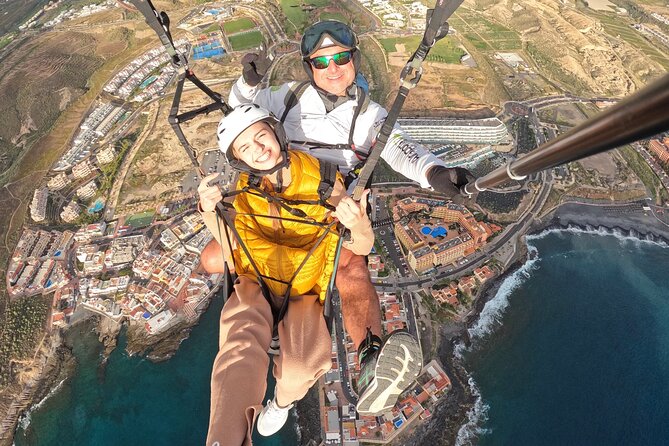 BRONZE tandem paragliding flight in South Tenerife, free pick up - From Costa Adeje to the mountain launch site