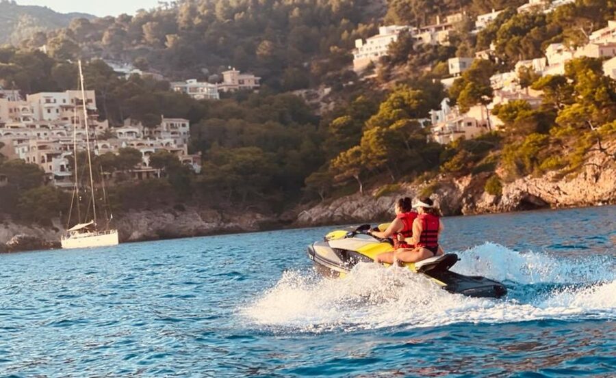 Cala Millor: Jetski Tour of Sea Lion Cave or Caves of Artà - Riding From Cala Bona Toward the Coast