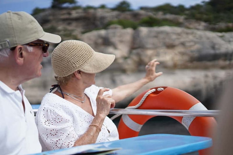 Cala'n Bosc: 3.5-Hour South Coast Sightseeing Boat Trip - Waterslides, snorkeling, and the boat itself