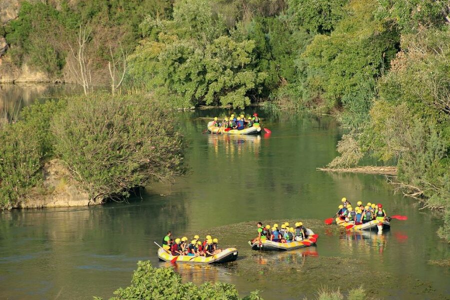 Calasparra: Almadenes Canyon Rafting with Caves and Rock Art - Forty minutes on the river beneath the canyon walls