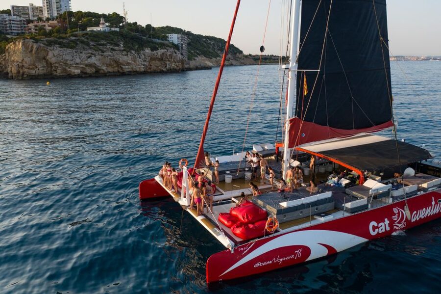 Cambrils: Catamaran Cruise with Drinks and BBQ Lunch Option - Sailing toward Cap Salou and La Pineda