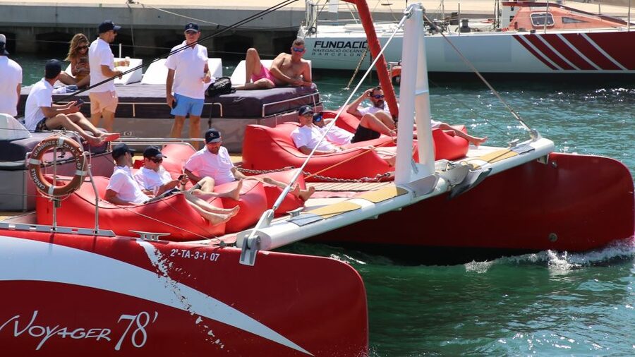 Cambrils: Catamaran Cruise with Drinks and BBQ Lunch Option - The swimming stop: turquoise water and a simple way in