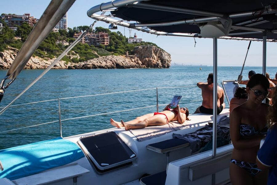 Cambrils: Costa Daurada Sail Catamaran Cruise - Space, comfort, and the feel of a full boat