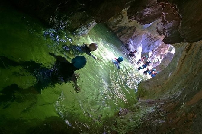 Canyoning Gorge Descent, river walk in Benahavis. - Entering the gorge and finding the right pace