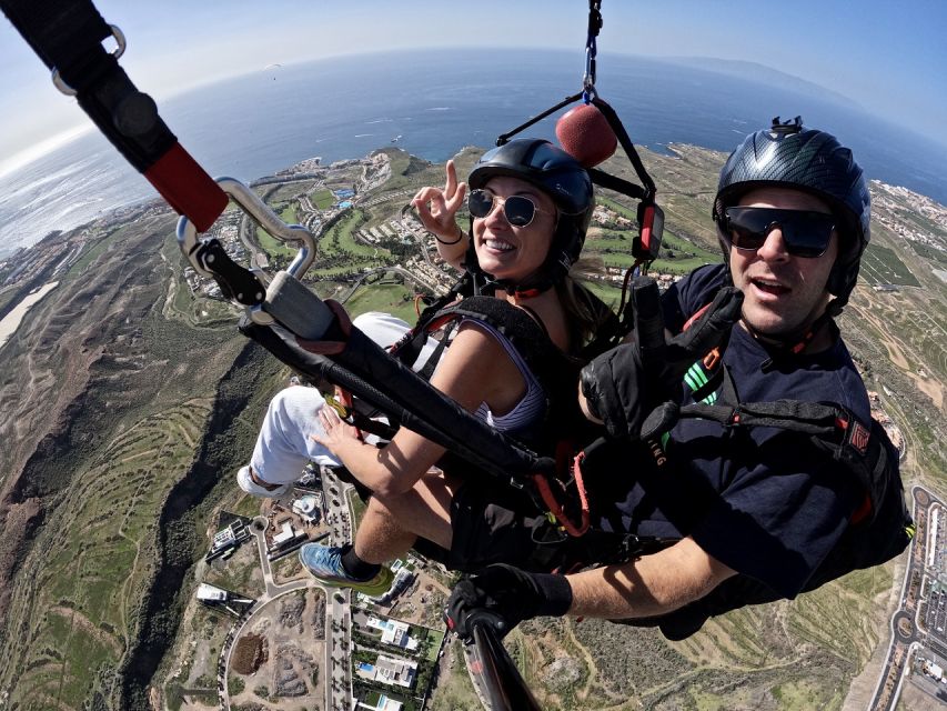 Costa Adeje: Tandem Paragliding Flight with Pickup - Landing near the coast