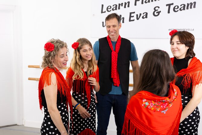 Flamenco Dance Class in Seville with optional Flamenco Costume - A good choice for families, couples, and mixed groups