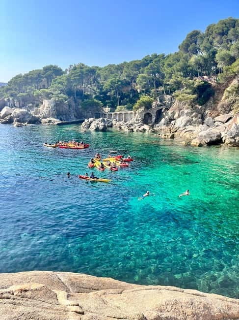 From Barcelona: Costa Brava Kayak & Snorkel Tour with Picnic - Optional rock jumping and free time on the beach