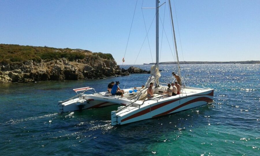 From Fornells: Half-Day Menorca Catamaran Trip w/ Snorkeling - Comfort on board may not match the marketing