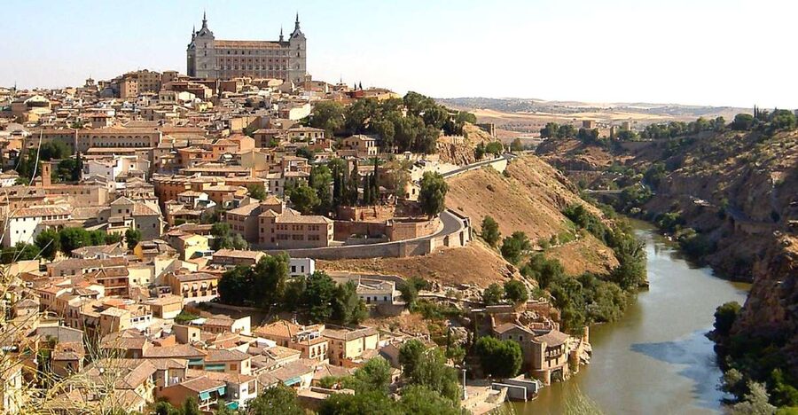 From Madrid: Toledo Full-Day Trip with Optional Cathedral - The first Toledo view puts the city in place
