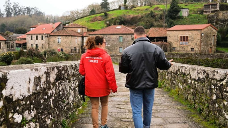 From Santiago: Finisterre, Muxia, Ézaro - 7 stops day tour - Pontemaceira closes the day with Camino history