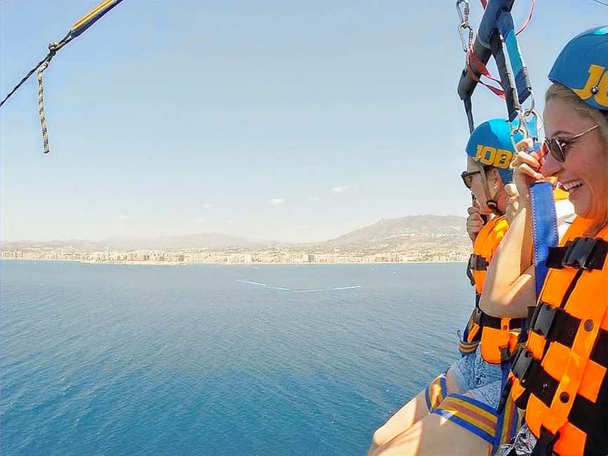Fuengirola: Deluxe Parasailing Flight from Fuengirola Port - Taking off from the specialized winch boat