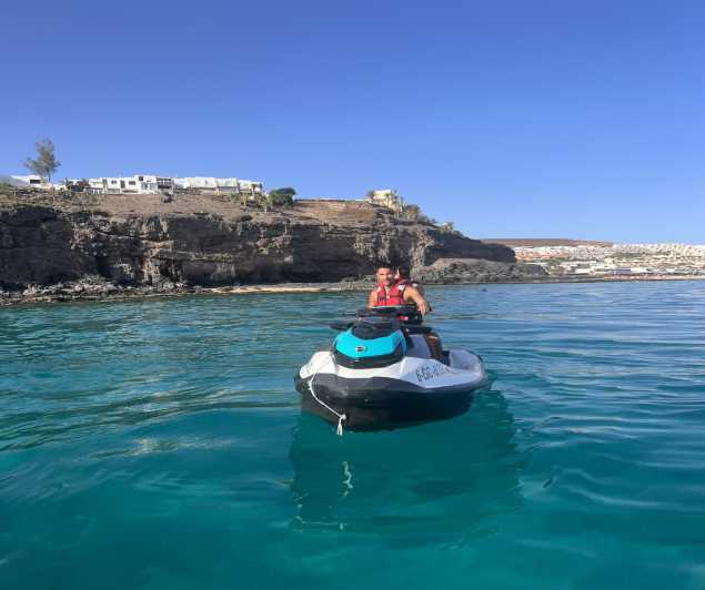 Fuerteventura : 30 minute JetSki Rental without licence - Taking in Morro Jable from the sea