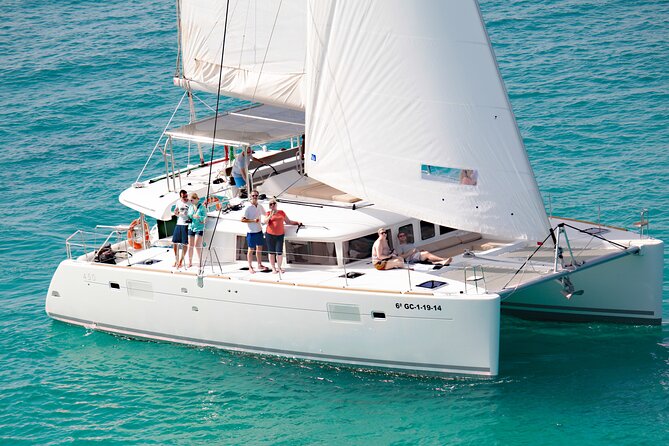 Fuerteventura: Small-Group Magic Deluxe Catamaran Cruise - A small catamaran from Morro Jable