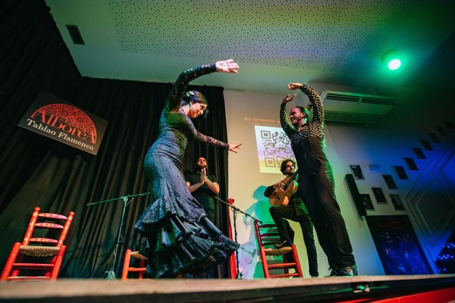Granada: Flamenco Show in La Alboreá - Adding wine and Iberian snacks