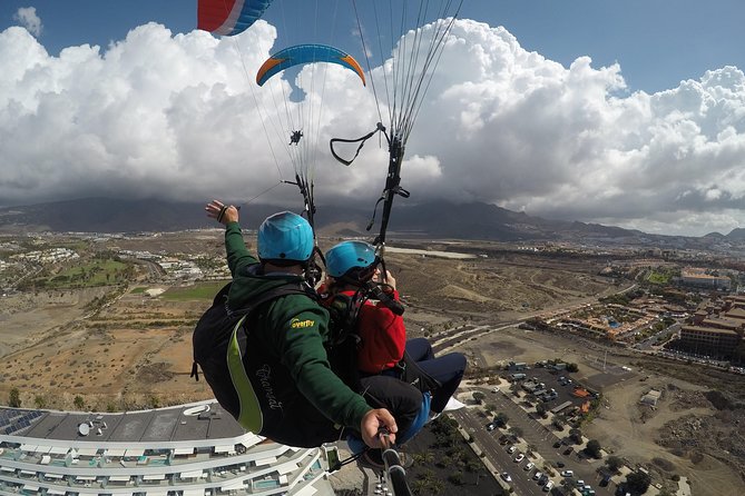 High Performance Paragliding Tandem Flight in Tenerife South - Taking off above Costa Adeje