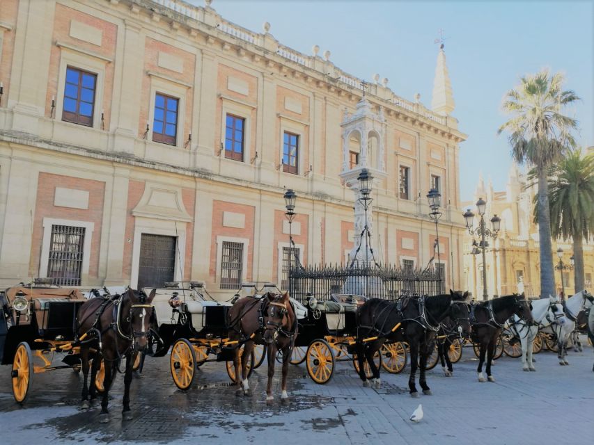Horse-Drawn Carriage Ride Through Seville - Plaza del Triunfo ends with Seville’s grandest view