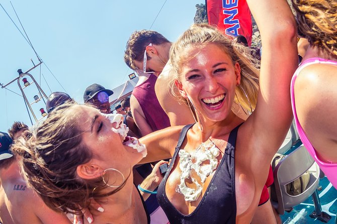 Ibiza Ocean Club Boat Party with 3 Hours Premium Drinks and DJ - The swim stop and four-meter jumping board