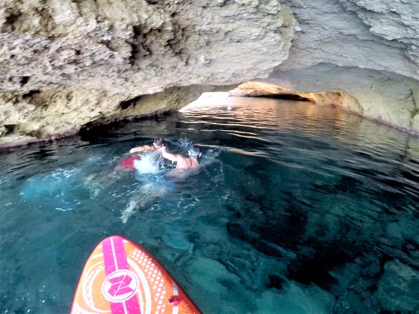 Ibiza: Sea Caves & Coves Snorkeling Paddle Boarding Tour - The secret cove stop