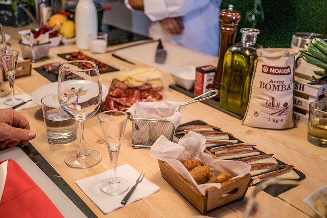 La Boqueria Market and Paella Cooking Class in Barcelona - Ten tapas before the cooking begins