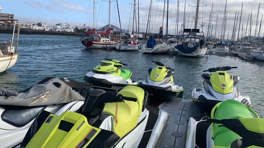 Lanzarote: Jet Ski Tour - Leaving Puerto del Carmen for open water