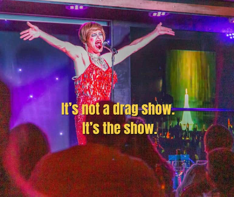 Lanzarote: MHT - Music Hall Tavern - Comedy Drag Dinner Show - What is served at the three-course dinner?