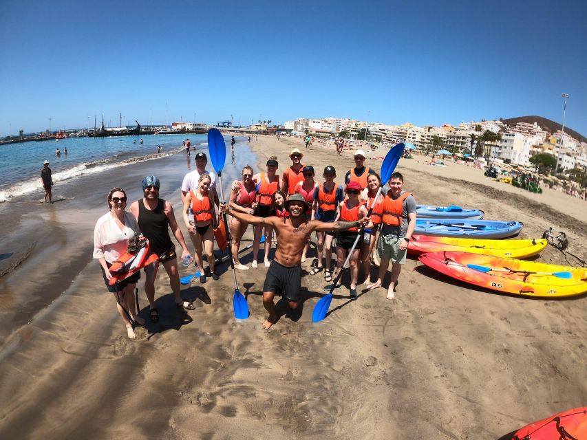 Los Cristianos: Kayaking and Snorkeling with Marine Wildlife - Paddling along Los Cristianos toward Palm-Mar