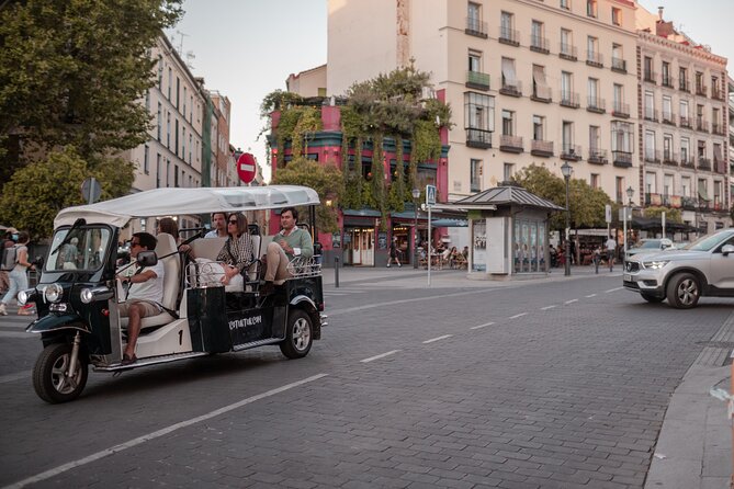 Madrid Historical Tour with Local Guide in Eco Tuk Tuk Private - The pickup at Plaza de Oriente requires care