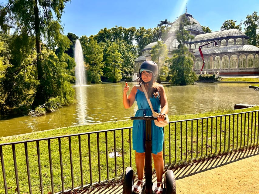 Madrid: Iconic Retiro Park Segway Tour - La Rosaleda, a springtime stop