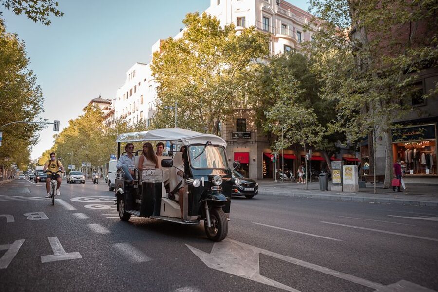 Madrid: Private City Tour by Eco Tuk Tuk - San Jerónimo, the Retiro edge, and Cibeles