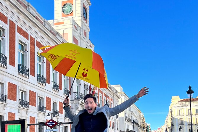 Madrid Walking Tour from Puerta del Sol to Retiro Park - Banco de España brings money and drama