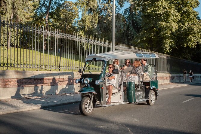 Madrid Welcome Tour with Local Guide in Eco Tuk Tuk Private - The Temple of Debod and Madrid’s western edge