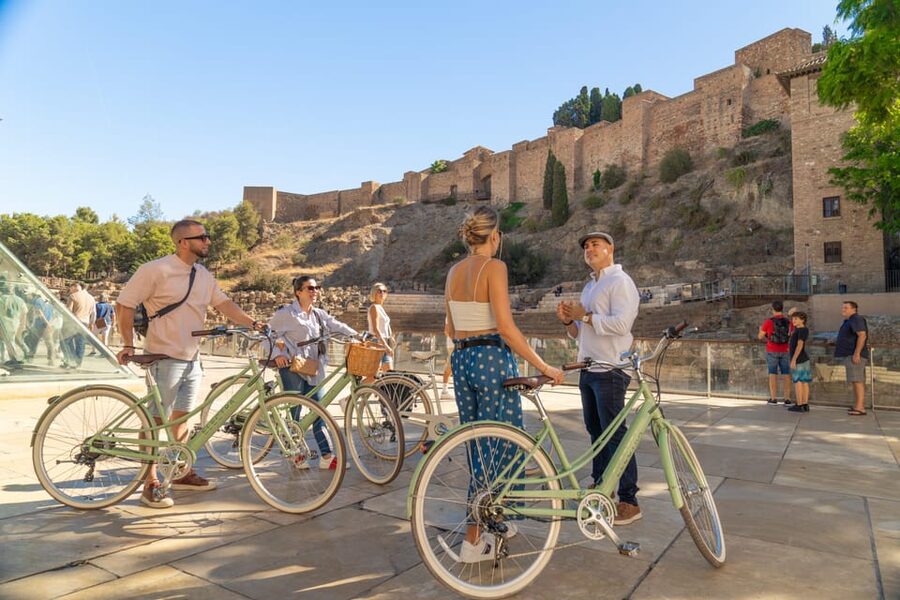 Málaga: Highlights, Hidden Gems and Coast Vintage Bike Tour - The Alcazaba and Roman Theatre without tired legs
