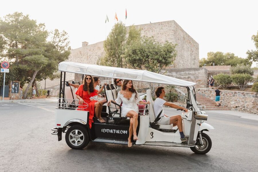 Malaga: Private City Tour by Eco Tuk Tuk - La Farola and La Malagueta Beach