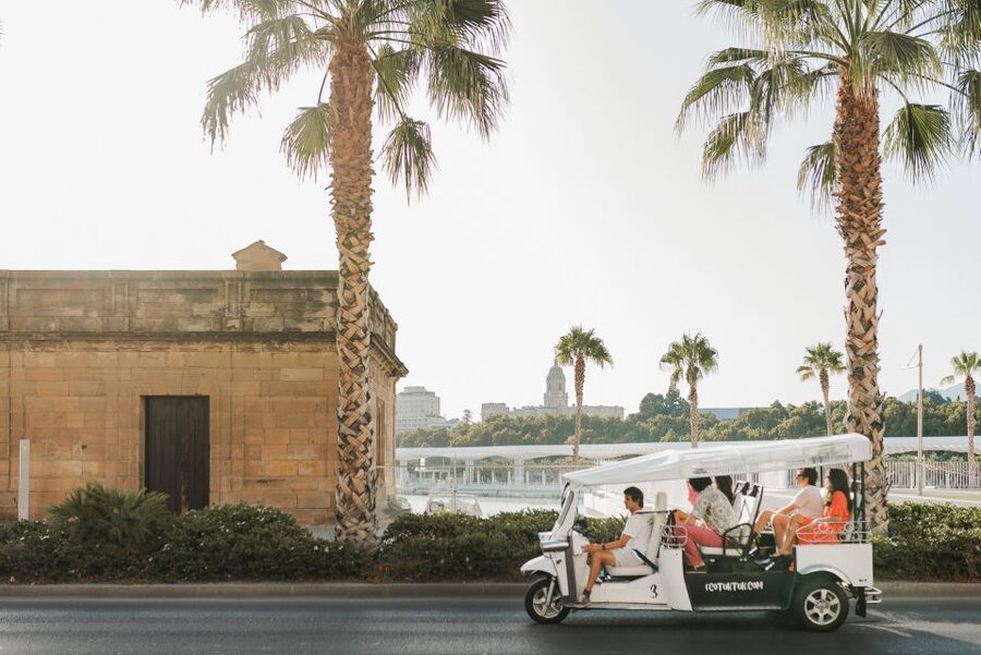 Malaga: Private City Tour by Eco Tuk Tuk - Gibralfaro Castle and the best high view